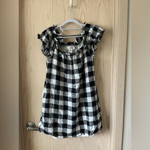 Anthropologie gingham off the shoulder dress - Like New!